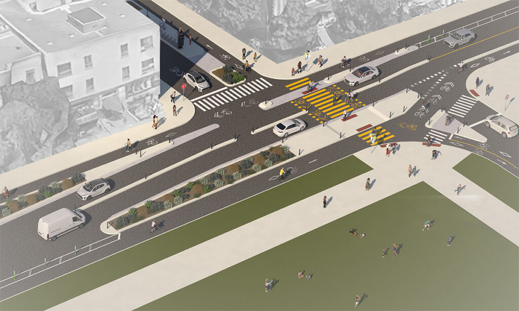 Figure 1: Planned redevelopment of Avenue Mont-Royal, between Rue Jeanne-Mance and Avenue de l'Esplanade